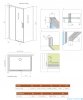 Radaway Idea Gold Kdj kabina 120x80cm lewa złoty połysk/szkło przejrzyste 387042-09-01L/387051-09-01R
